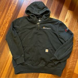 Black Carhartt Rain Defender Sweatshirt Hoodie 2XL